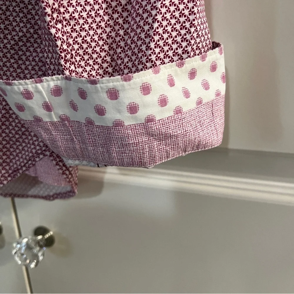 Ted Baker Button Down Shirt Purple and White print size 3 (Medium)
